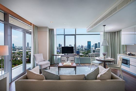 Ein Schlafzimmer Ecksuite - Oriental Residence Bangkok